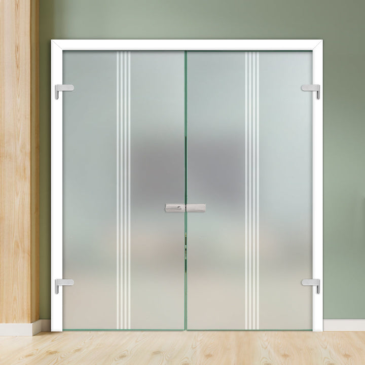 Double Hinged Glass Door  DHDG - 3347 - DoorDiscounter