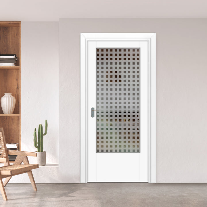 INTERIOR DOOR WITH FROSTED GLASS PANEL IDGP -0085 - DoorDiscounter