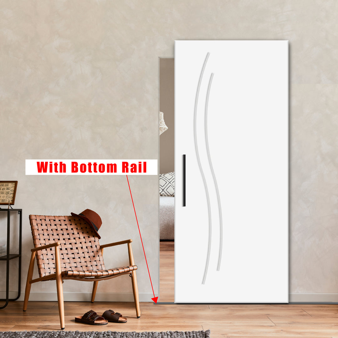 Flush Sliding Barn Door Hidden / Invisible Hardware FHID - 1123 - DoorDiscounter