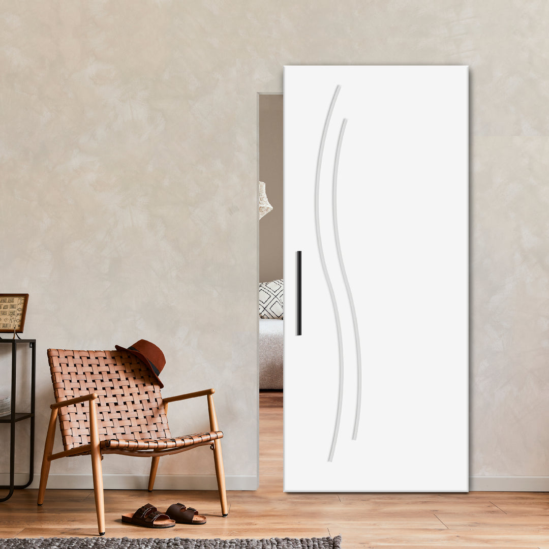 Flush Sliding Barn Door Hidden / Invisible Hardware FHID - 1123 - DoorDiscounter
