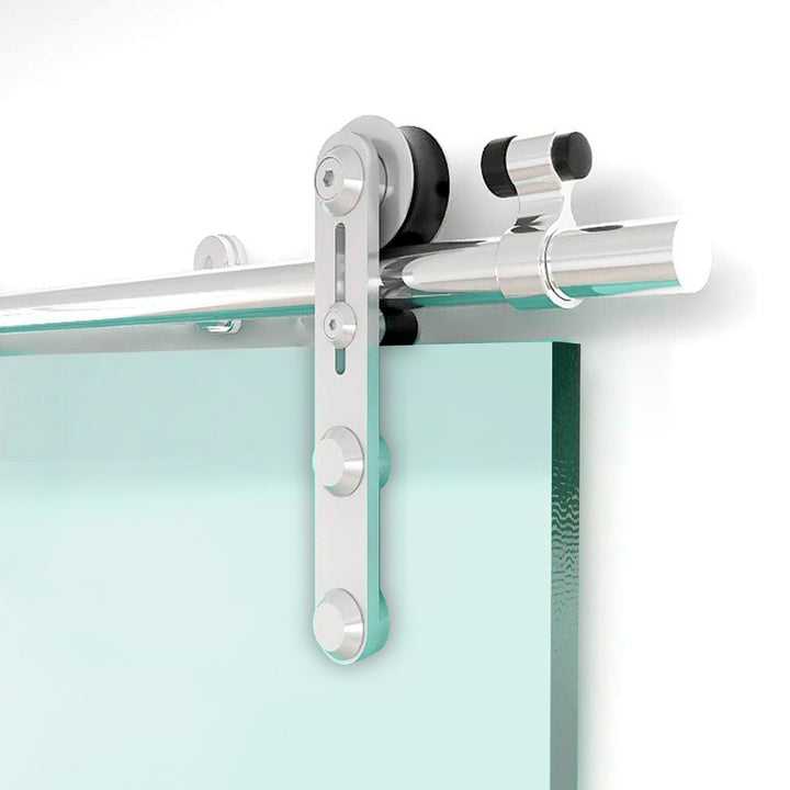 (Ready to Ship) Glass Sliding Barn Door with Design V1000 | ++Liquidation Sale++ - DoorDiscounter