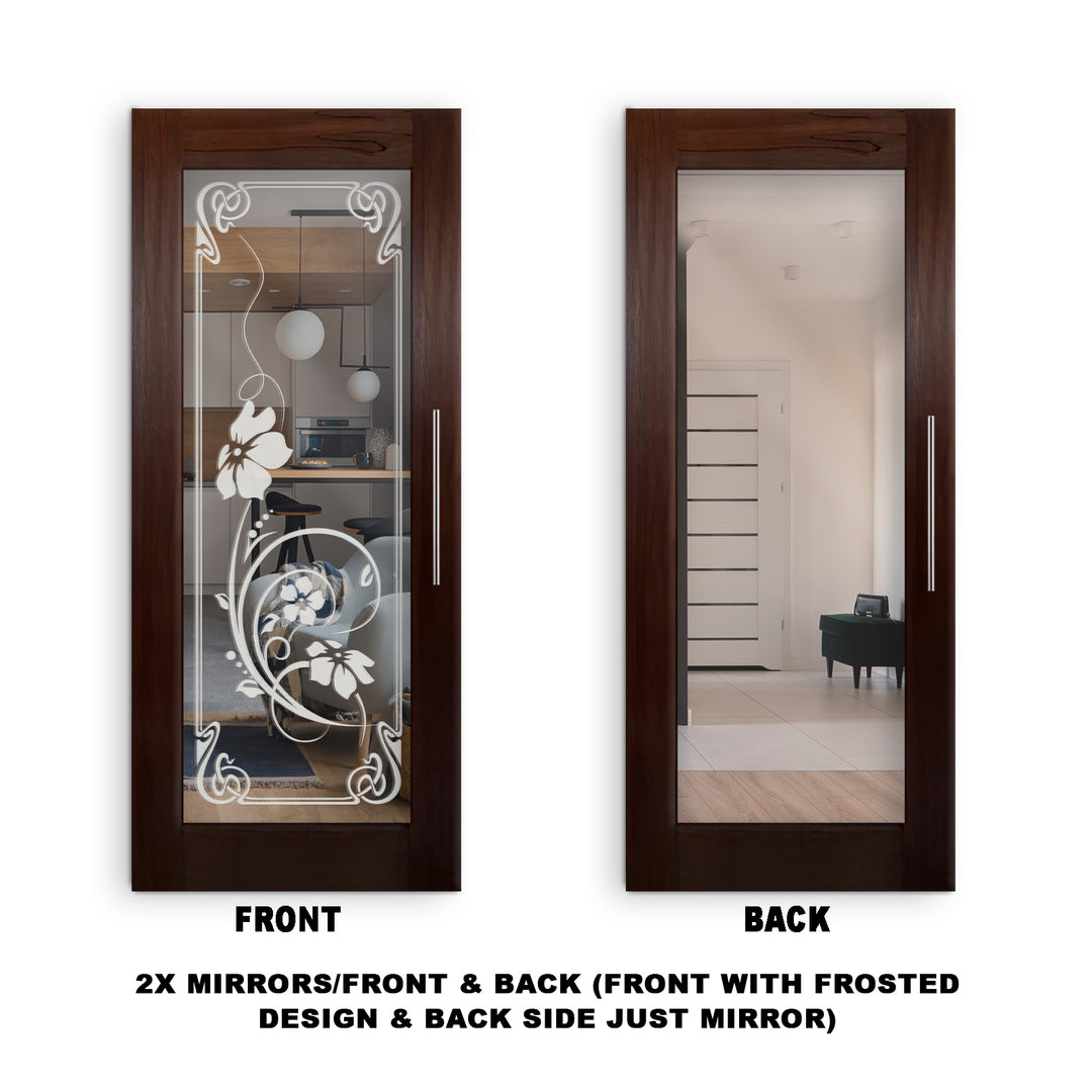 Self Closing Pivot Wooden Mirror Door Pwmd - 0805 - DoorDiscounter