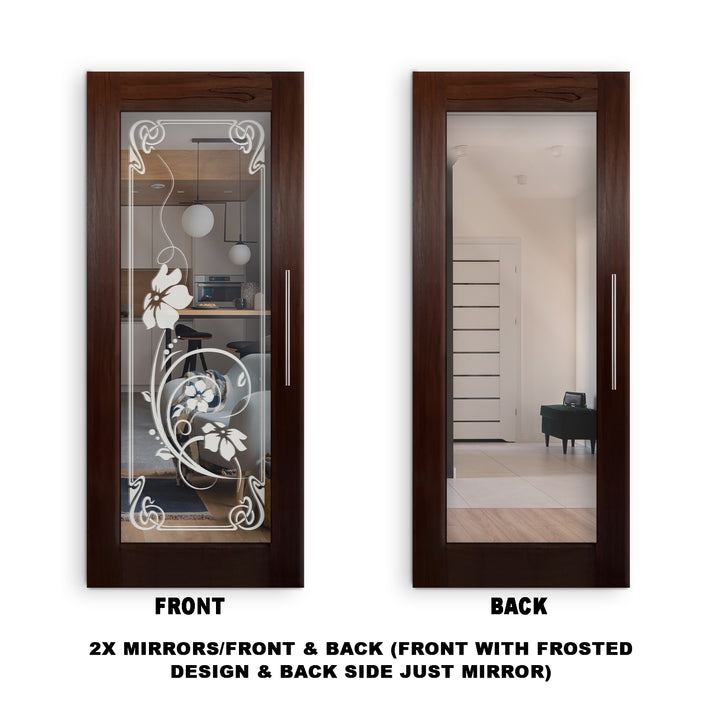 Self Closing Pivot Wooden Mirror Door Pwmd - 0805 - DoorDiscounter