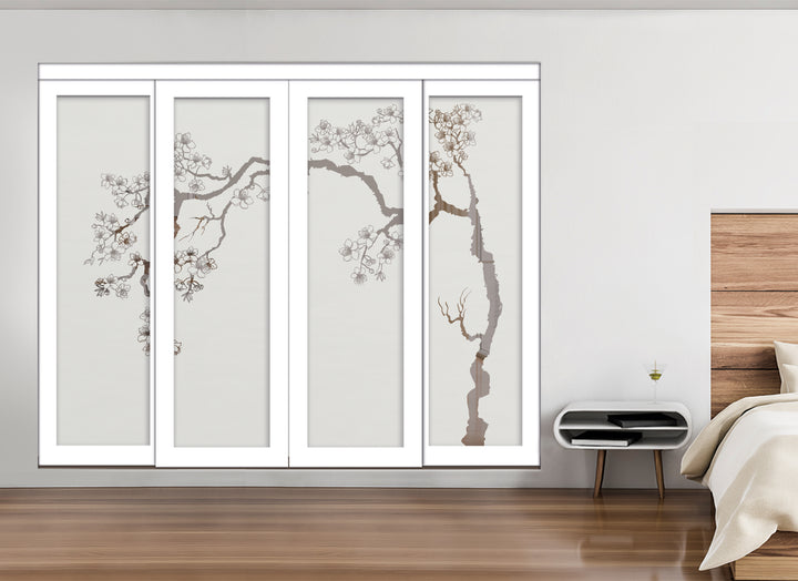 4 Leaf Mirror Effect Bypass Closet Door MEC4 - 0202 - DoorDiscounter