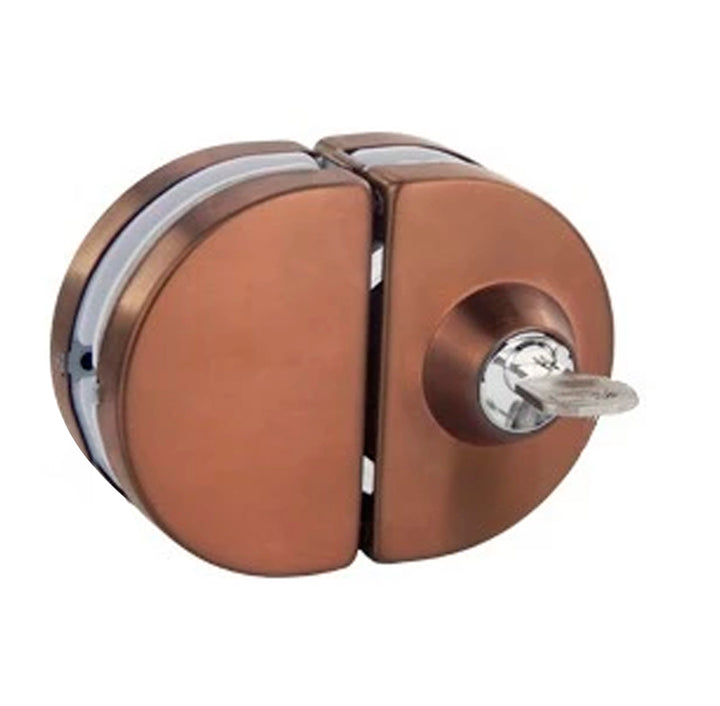 Stainless Steel Half Circle Entrance Frameless Glass Door Lock KNUW - 3184 - DoorDiscounter