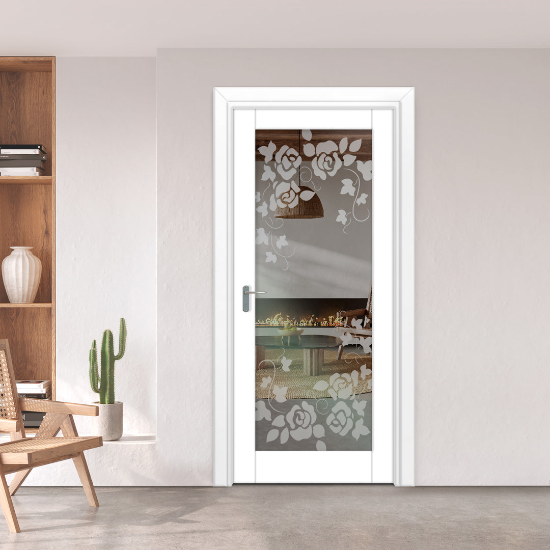 INTERIOR DOOR WITH FROSTED GLASS PANEL IDGP - 0100 - DoorDiscounter