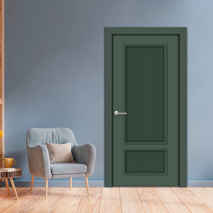 Interior Hinged Flush Door With Engraved Design Ihfc - 3928 - DoorDiscounter