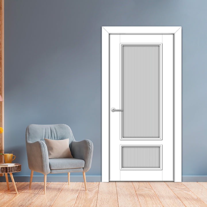 Interior Hinged Flush Door With Engraved Design Ihfc - 3928 - DoorDiscounter