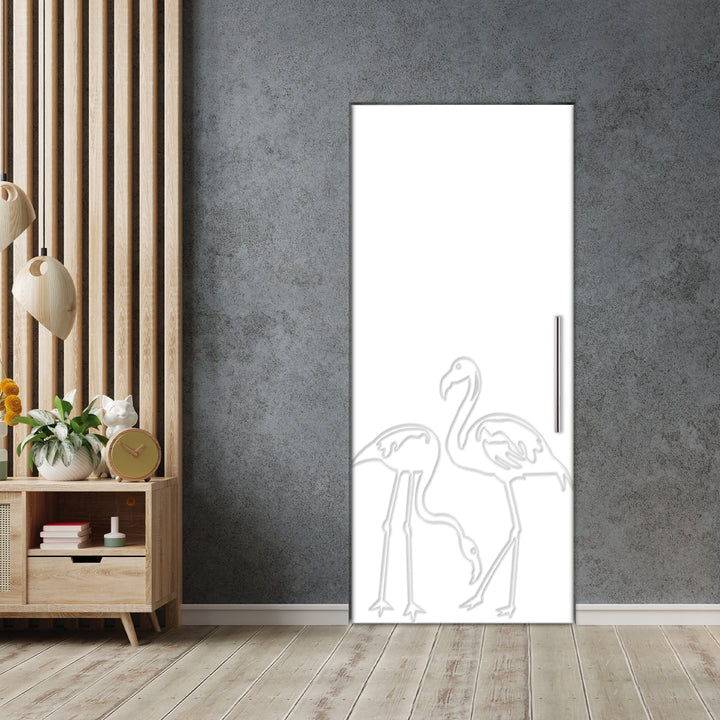 Self Closing Pivot Door with CNC Engraving Design PMR1 -  0595 - DoorDiscounter
