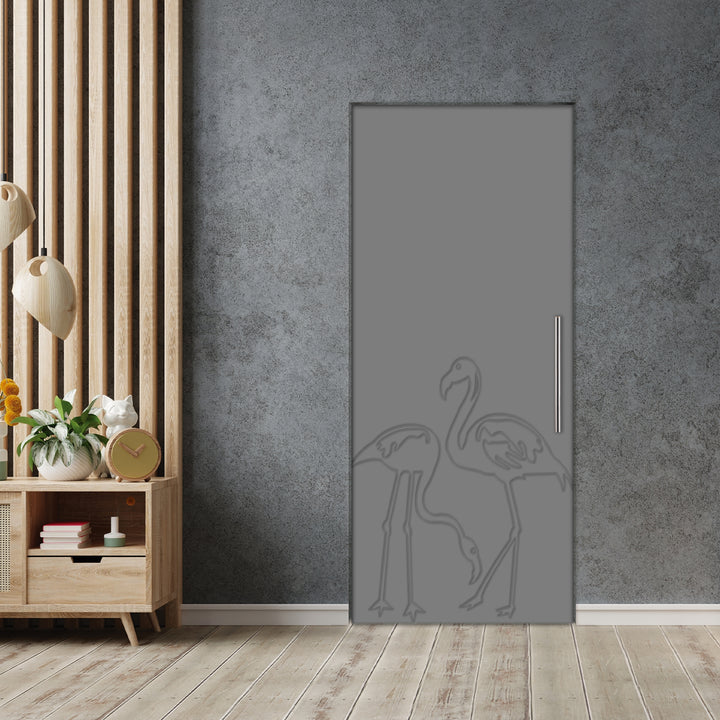 Self Closing Pivot Door with CNC Engraving Design PMR1 -  0595 - DoorDiscounter