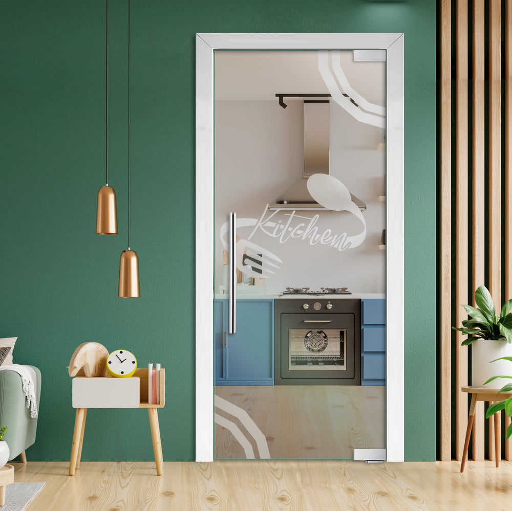 Frameless Glass Pivot Door with Self Closing Hinges FGP1 - 2015 - DoorDiscounter