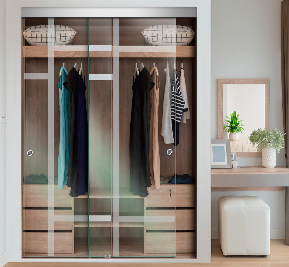 FRAMELESS CLOSET GLASS SLIDING BYPASS DOOR FSGD - 2990 - DoorDiscounter