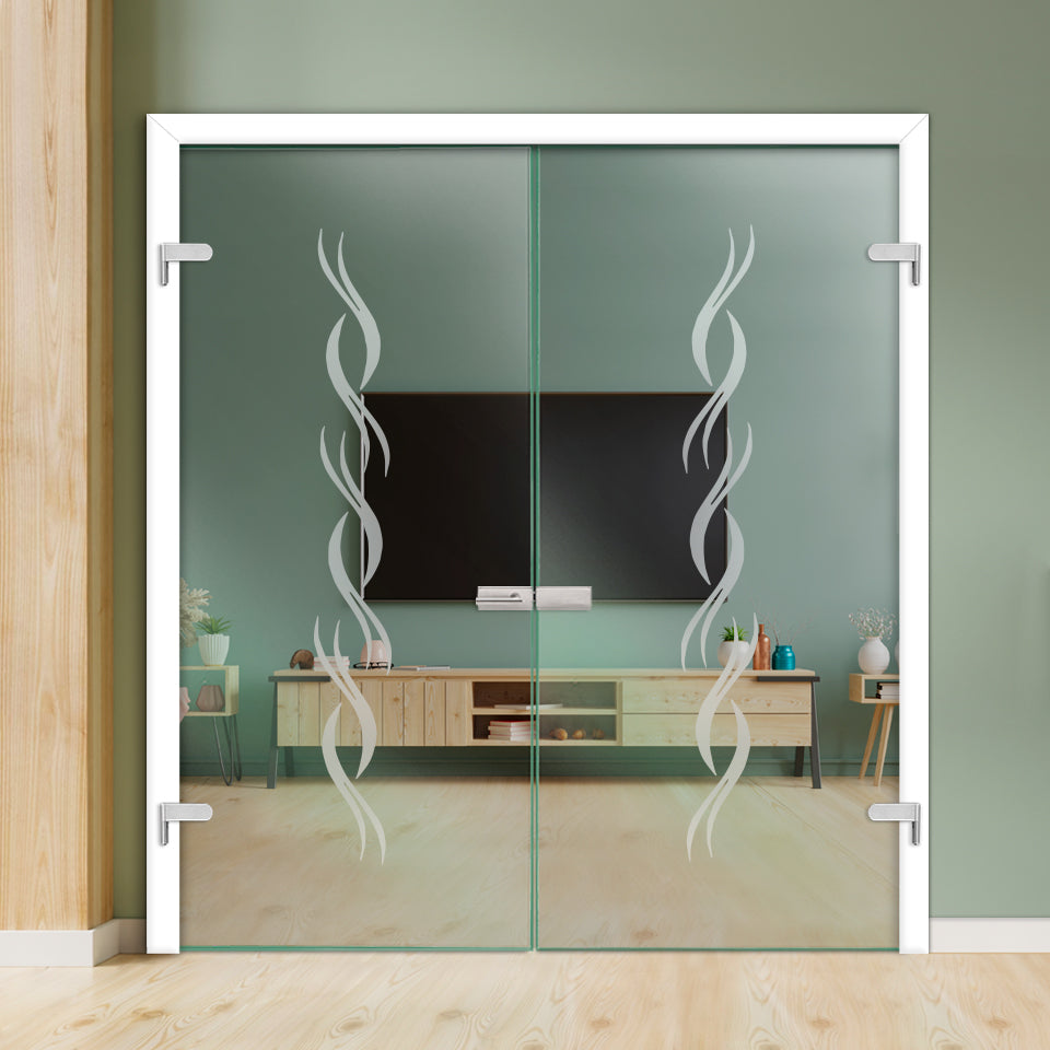 Double Hinged Glass Door  DHDG - 3414 - DoorDiscounter