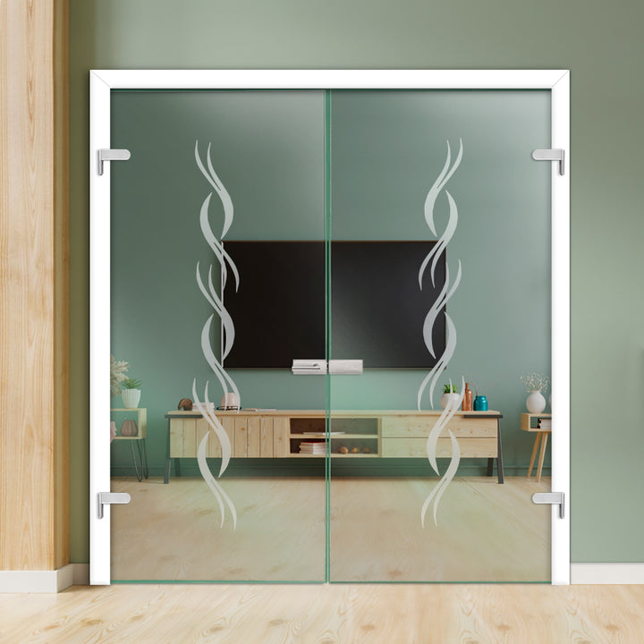 Double Hinged Glass Door  DHDG - 3414 - DoorDiscounter