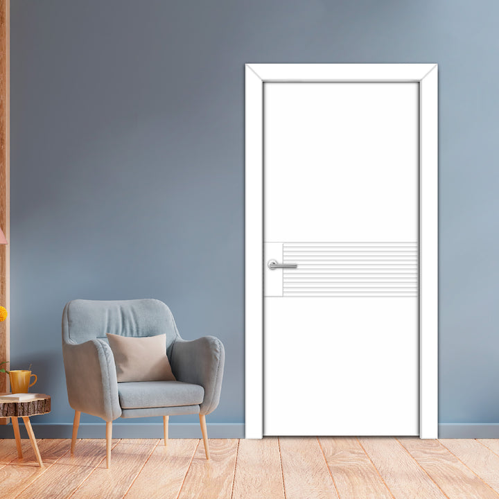 Interior Hinged Flush Door With Engraved Design Ihfc - 3931