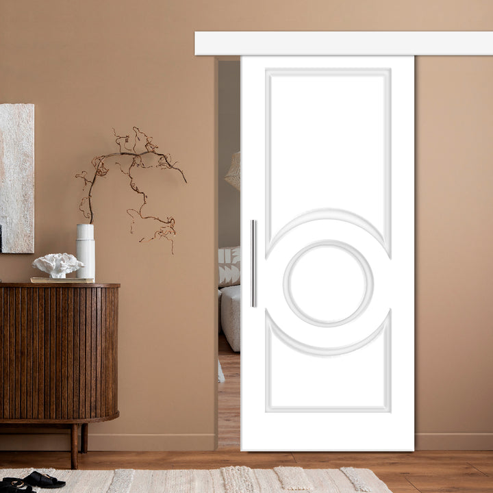 Modern Interior Flush Sliding Barn Door with CNC Router Design MICD - 1225 - DoorDiscounter