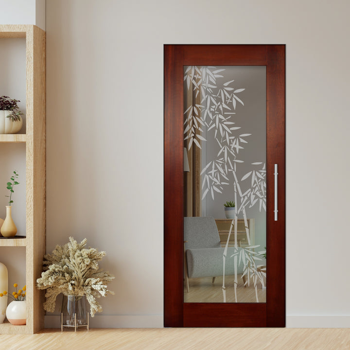 Self Closing Pivot Wooden Glass Door Pwgd - 0825 - DoorDiscounter