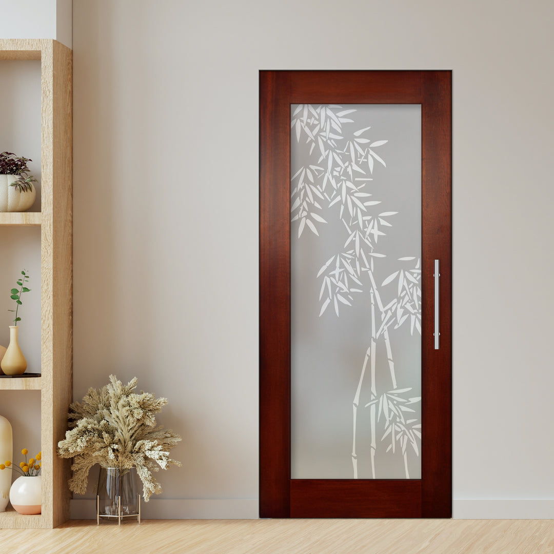 Self Closing Pivot Wooden Glass Door Pwgd - 0825 - DoorDiscounter