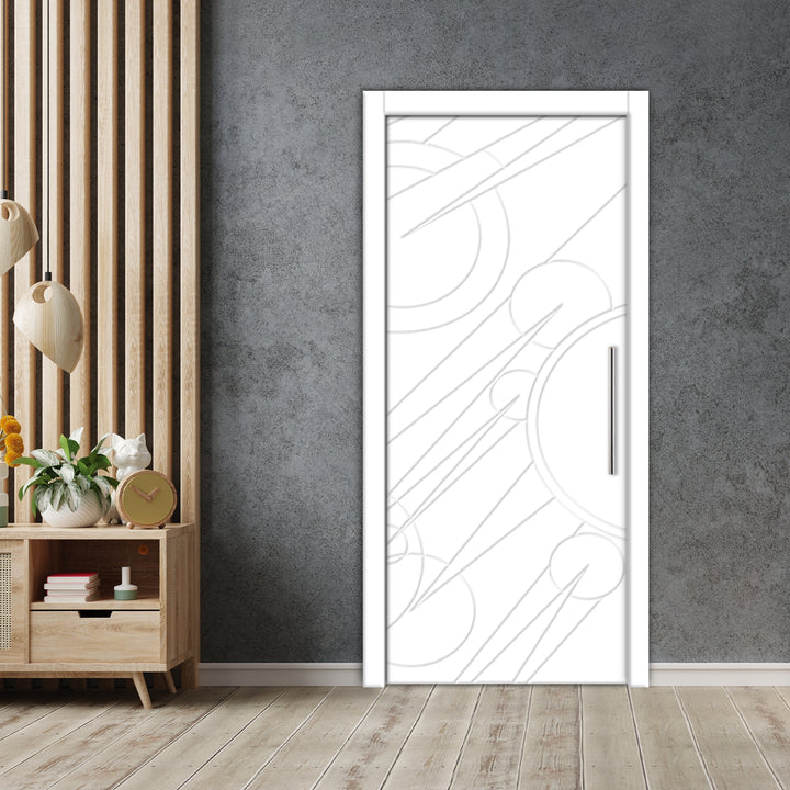 Self Closing Pivot Door with CNC Engraving Design PMR1 - 0600 - DoorDiscounter
