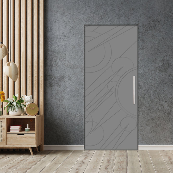 Self Closing Pivot Door with CNC Engraving Design PMR1 - 0600 - DoorDiscounter