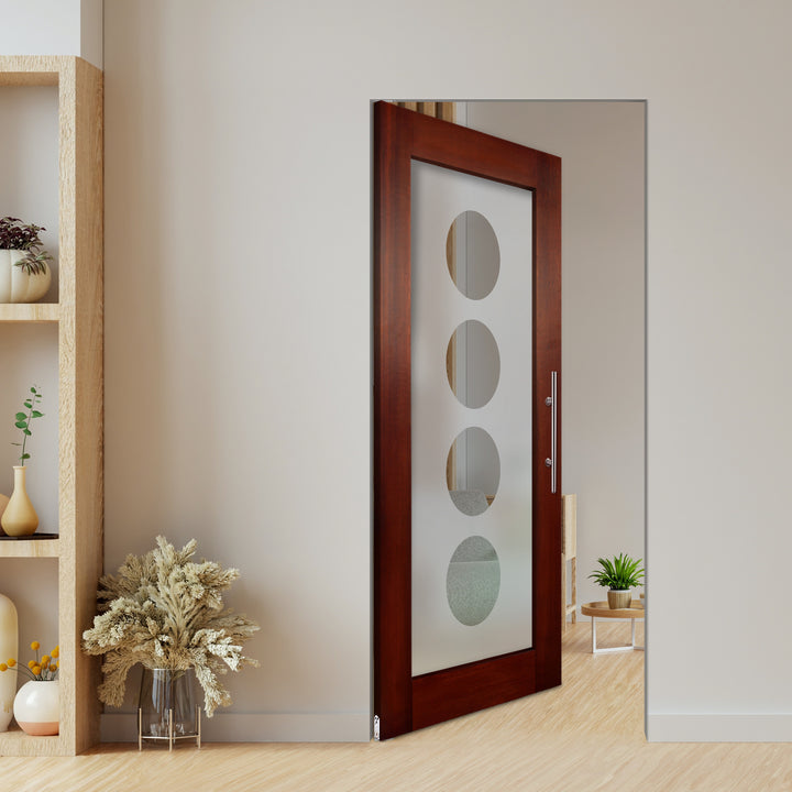 Self Closing Pivot Wooden Glass Door Pwgd - 0826 - DoorDiscounter