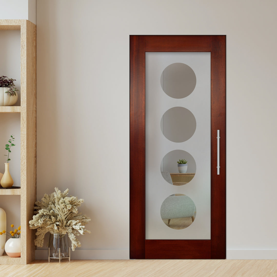 Self Closing Pivot Wooden Glass Door Pwgd - 0826 - DoorDiscounter
