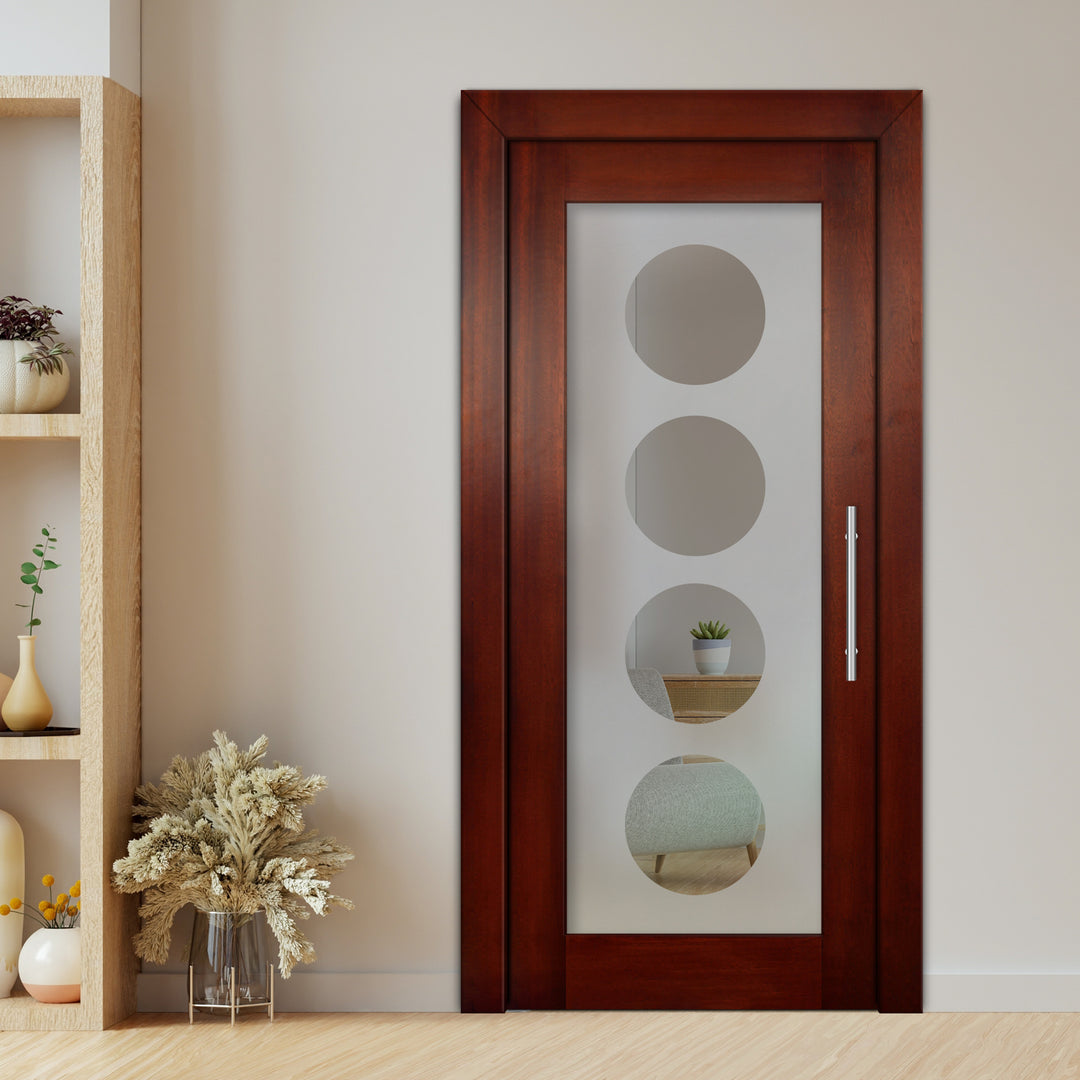 Self Closing Pivot Wooden Glass Door Pwgd - 0826 - DoorDiscounter