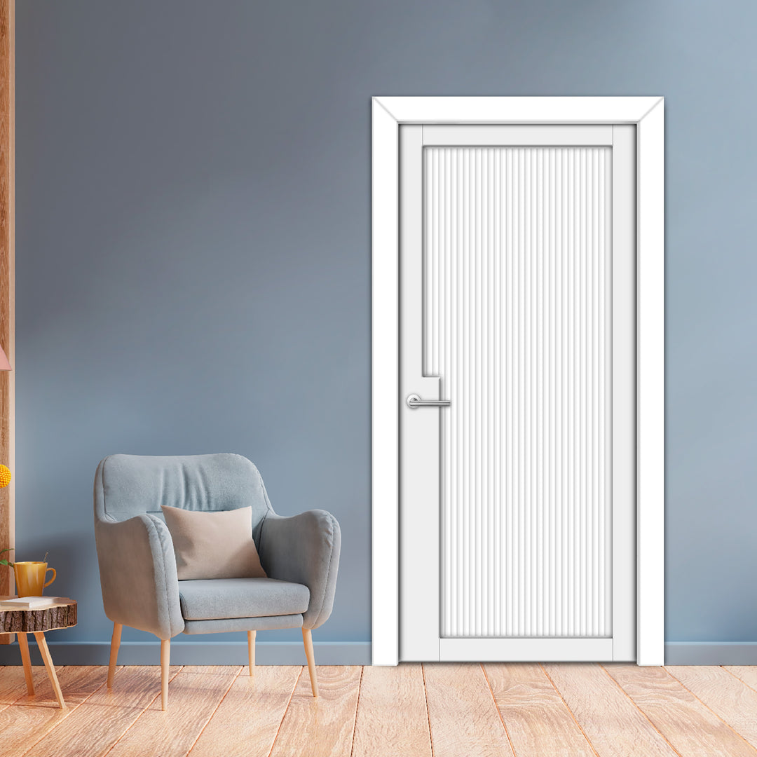 Interior Hinged Flush Door With Engraved Design Ihfc - 3934 - DoorDiscounter