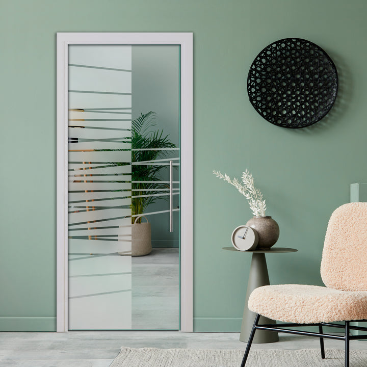 SLIDING POCKET GLASS DOOR WITH TRACK SYSTEM SPTS - 2529 - DoorDiscounter