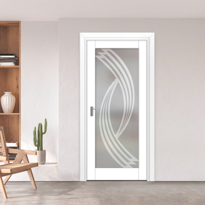 INTERIOR DOOR WITH FROSTED GLASS PANEL IDGP -0216 - DoorDiscounter
