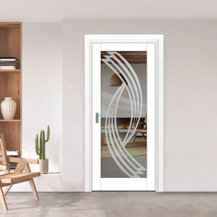 INTERIOR DOOR WITH FROSTED GLASS PANEL IDGP -0216 - DoorDiscounter