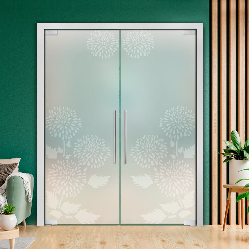 Frameless Double Pivot Glass Door with Self Closing Pivot Hinges FDPG - 2291 - DoorDiscounter