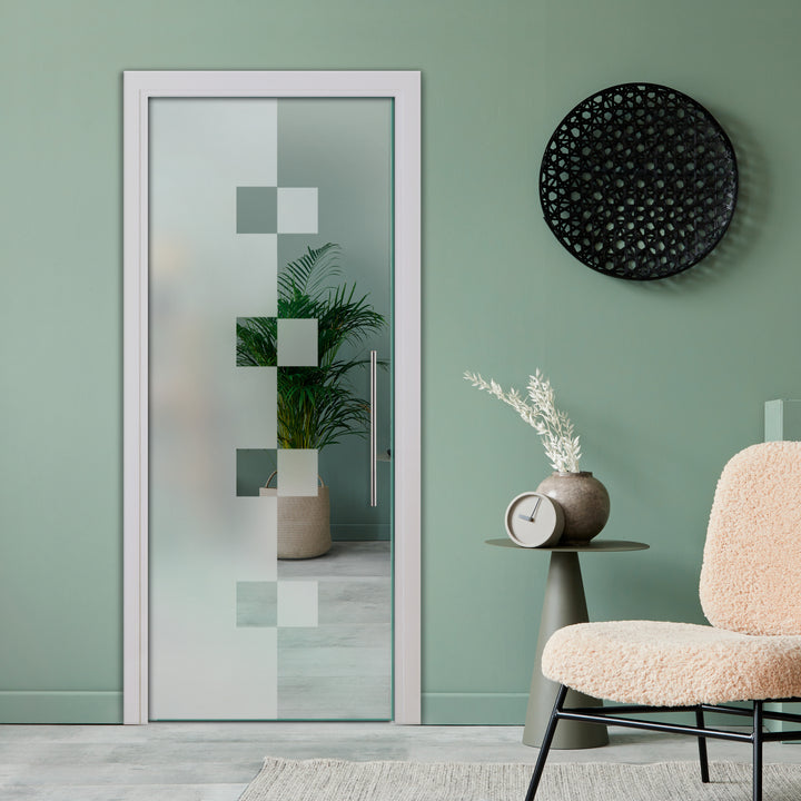 SLIDING POCKET GLASS DOOR WITH TRACK SYSTEM SPTS - 2522 - DoorDiscounter