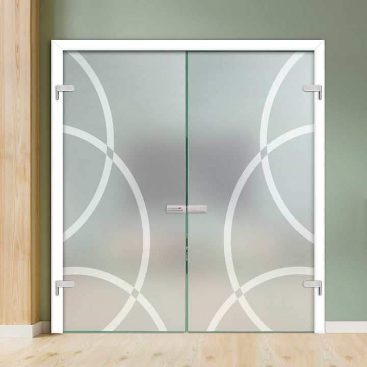 Double Hinged Glass Door  DHDG - 3428 - DoorDiscounter