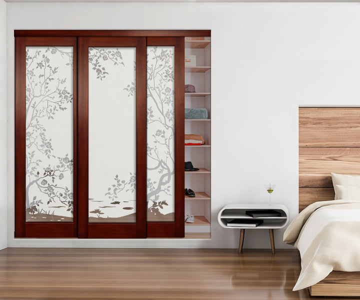 3 Leaf Mirror Effect Bypass Closet Door MEC3 - 0184 - DoorDiscounter
