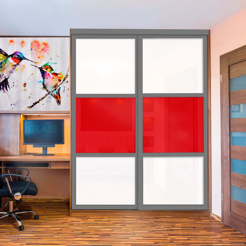 CLOSET DOOR WITH PAINTED GLASS CPG2 - 1771 - DoorDiscounter