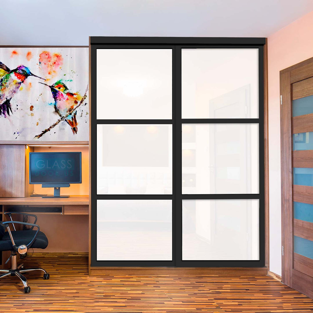 CLOSET DOOR WITH PAINTED GLASS CPG2 - 1768 - DoorDiscounter