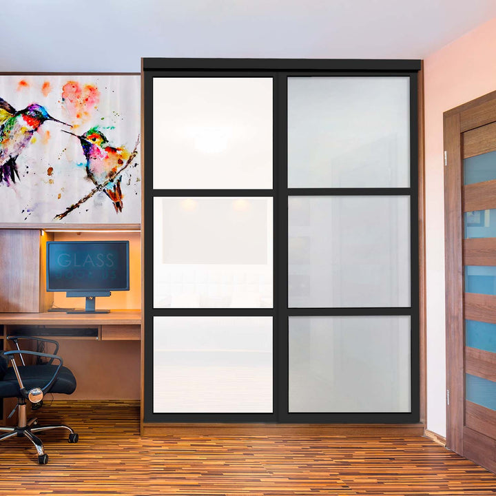 CLOSET DOOR WITH PAINTED GLASS CPG2 - 1768 - DoorDiscounter