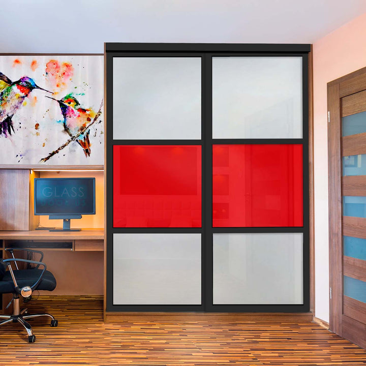 CLOSET DOOR WITH PAINTED GLASS CPG2 - 1791 - DoorDiscounter