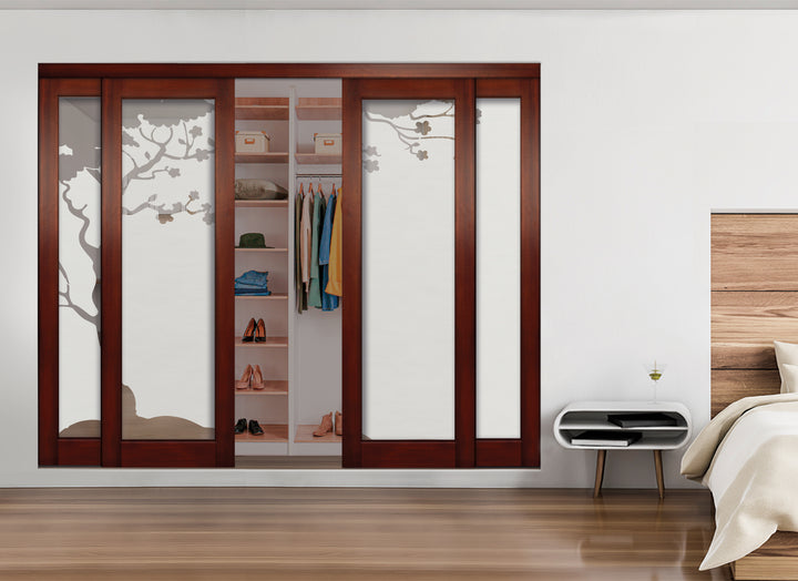 4 Leaf Mirror Effect Bypass Closet Door MEC4 - 0203 - DoorDiscounter