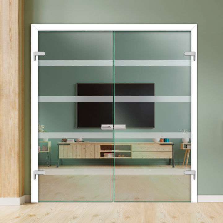 Double Hinged Glass Door  DHDG - 3350 - DoorDiscounter