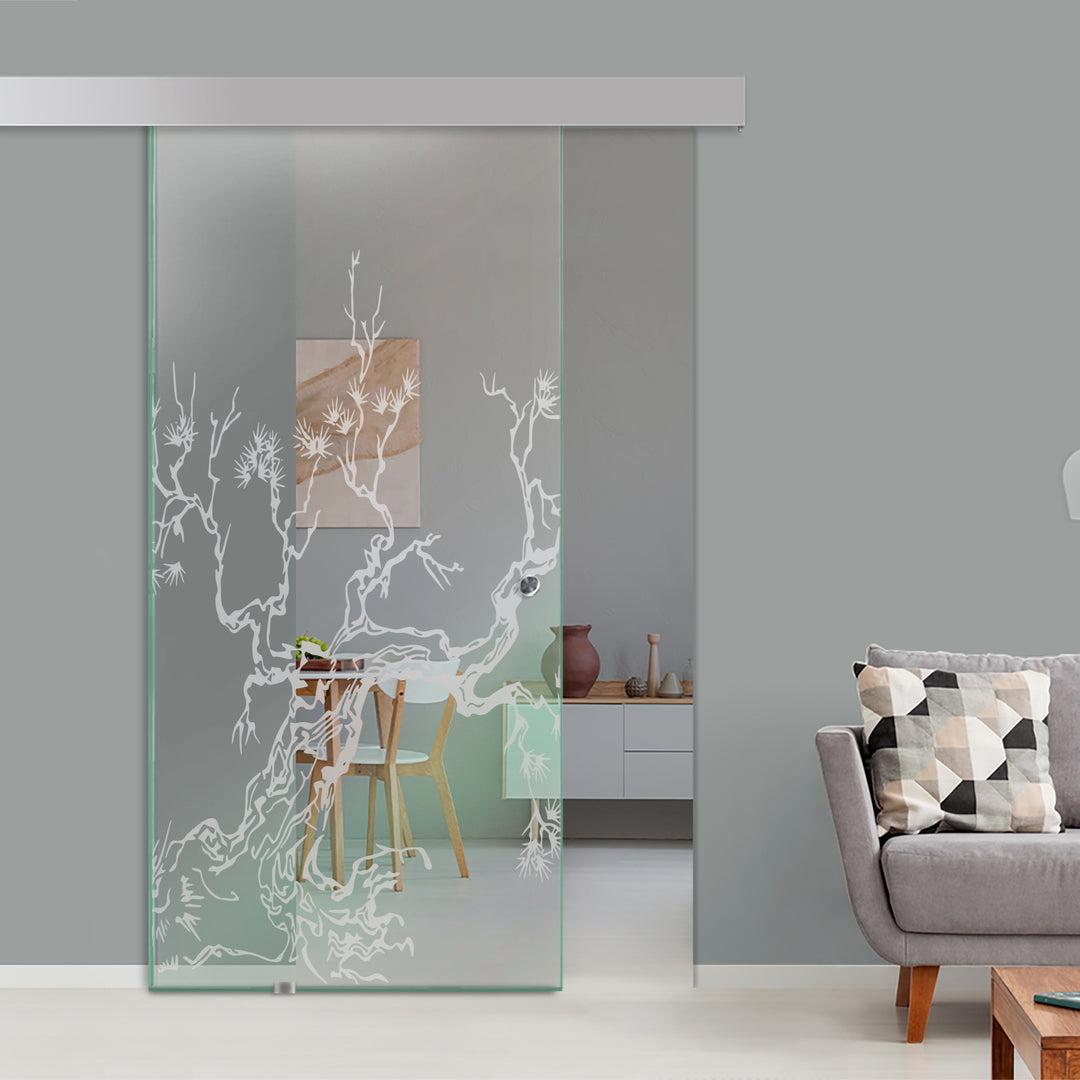 Elegant Frosted Glass Sliding Door | Safe & Durable Tempered Glass ALU100 Sgbd - 0413 - DoorDiscounter
