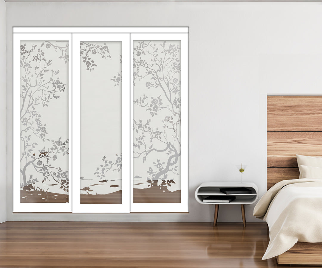 3 Leaf Mirror Effect Bypass Closet Door MEC3 - 0184 - DoorDiscounter