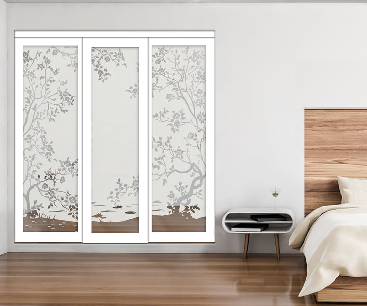 3 Leaf Mirror Effect Bypass Closet Door MEC3 - 0184 - DoorDiscounter