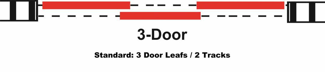 3 Leaf Mirror Effect Bypass Closet Door MEC3 - 0192 - DoorDiscounter