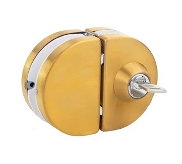 Stainless Steel Half Circle Entrance Frameless Glass Door Lock KNUW - 3184 - DoorDiscounter