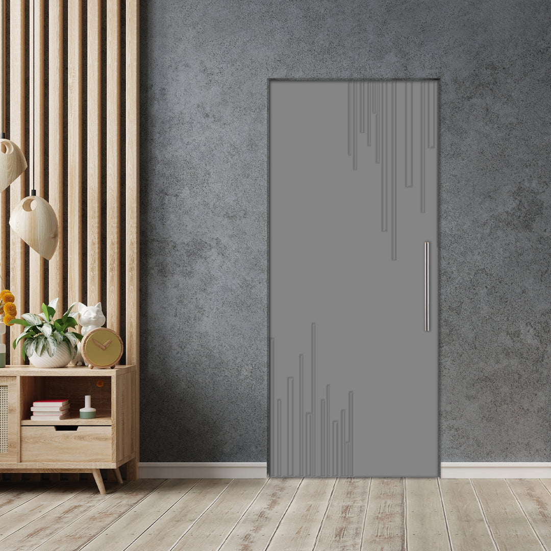Self Closing Pivot Door with CNC Engraving Design PMR1 - 0603 - DoorDiscounter