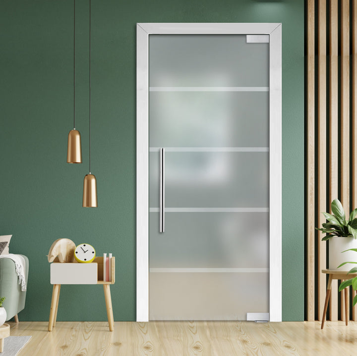 Frameless Glass Pivot Door with Self Closing Hinges FGP1 - 1925 - DoorDiscounter