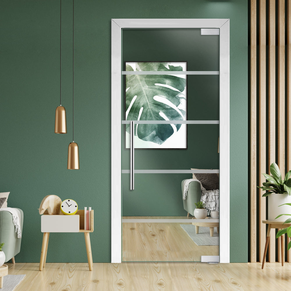 Frameless Glass Pivot Door with Self Closing Hinges FGP1 - 1925 - DoorDiscounter