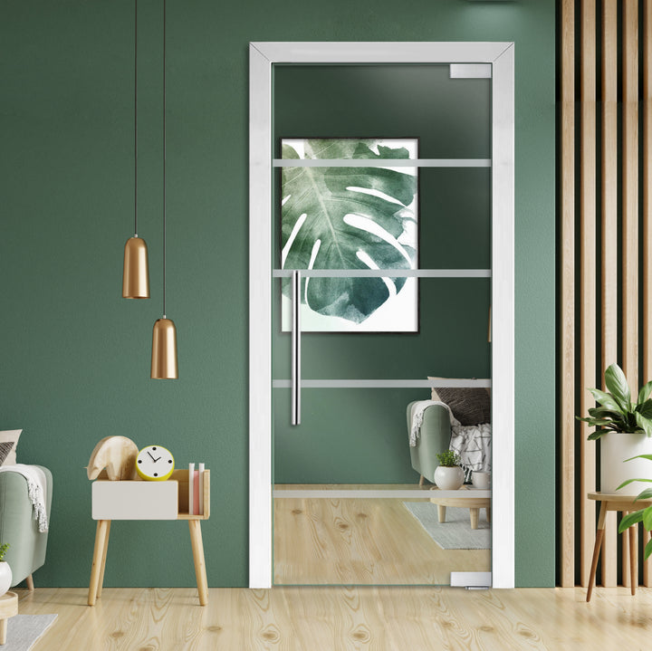 Frameless Glass Pivot Door with Self Closing Hinges FGP1 - 1925 - DoorDiscounter